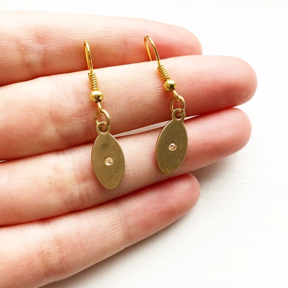 Chico's Jewelry - Gold medallion & diamond drop earrings